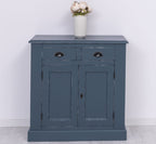 Kommode Antikblau Landhausmöbel Kiefernholz Massiv 90x93x47 cm