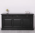 Sideboard Schwarz Landhausmöbel Kiefernholz Massiv 176x85x51 cm