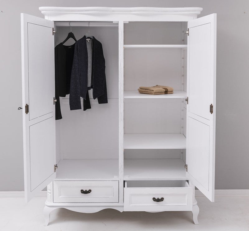 Landhausstil Schrank Kleiderschrank 140x190x70 cm Kiefernholz massiv