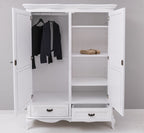 Landhausstil Schrank Kleiderschrank 140x190x70 cm Kiefernholz massiv
