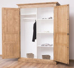 Schrank Kleiderschrank 149x210x67 cm Kiefernholz massiv