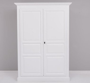 Landhausstil Schrank Weiß Kleiderschrank 149x210x67 cm Kiefernholz massiv