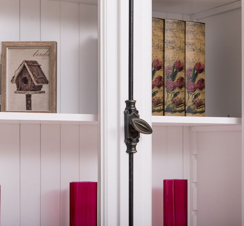 Landhausstil Bücherregal Vitrine 300x228x50 cm Kiefernholz massiv