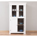 Büffet-Schrank Weiß Kiefernholz Massiv 100x180x50cm
