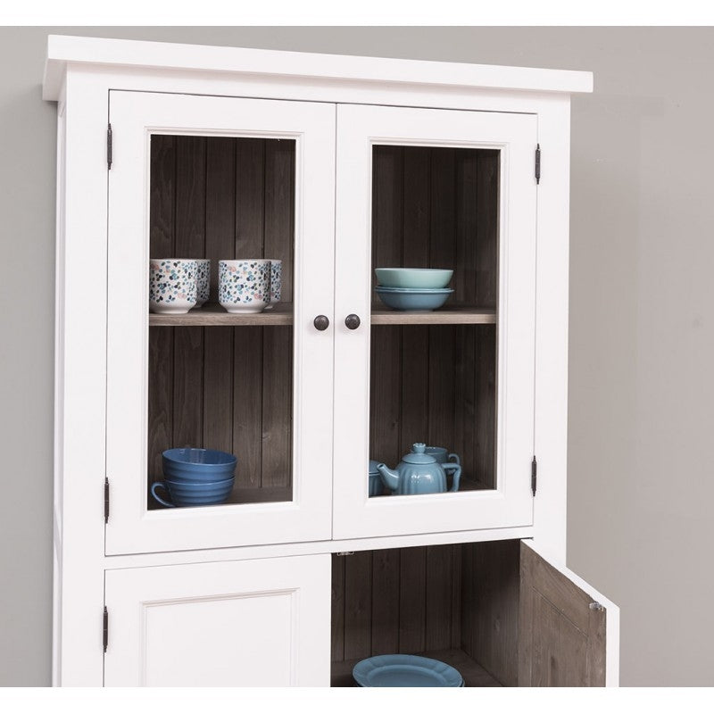 Büffet-Schrank Weiß Kiefernholz Massiv 100x180x50cm
