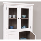 Büffet-Schrank Weiß Kiefernholz Massiv 100x180x50cm