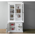 Büffet-Schrank Weiß Kiefernholz Massiv 120x228x51cm