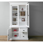 Büffet-Schrank Weiß Kiefernholz Massiv 120x228x51cm