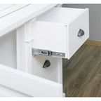 Büffet-Schrank Weiß Kiefernholz Massiv 120x228x51cm