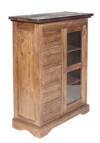 Teakholz Schrank Natur 86x122x39cm Massiv