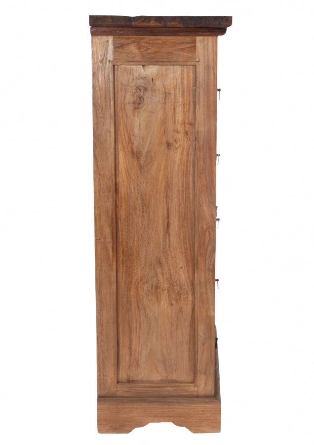 Teakholz Schrank Natur 86x122x39cm Massiv